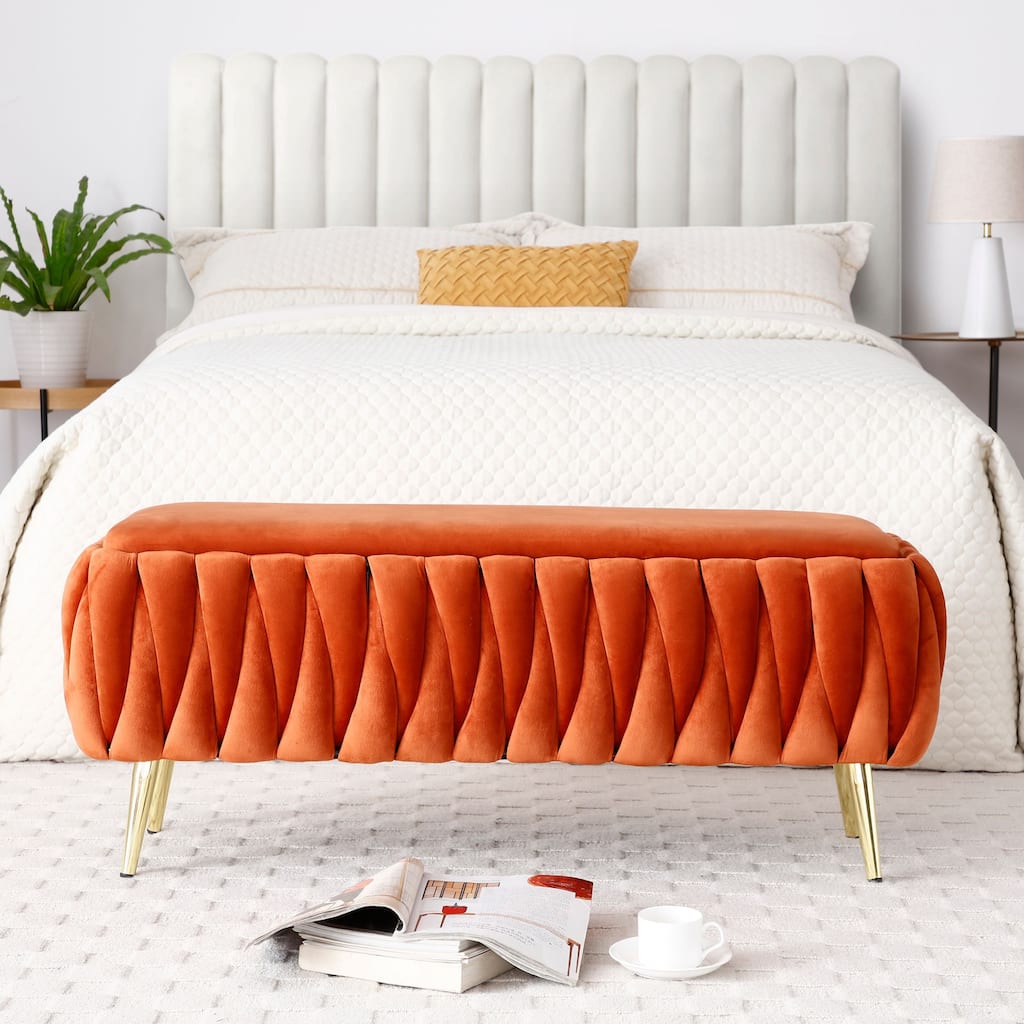 Modern Upholstered Storage Bench