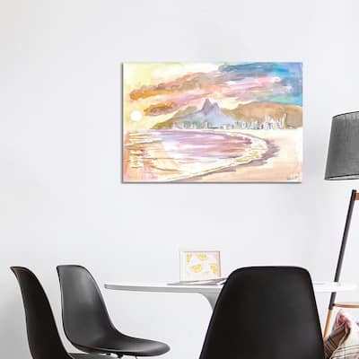 iCanvas "Sunset At Praia de Ipanema Rio de Janeiro Brazil" by Markus & Martina Bleichner Canvas Print