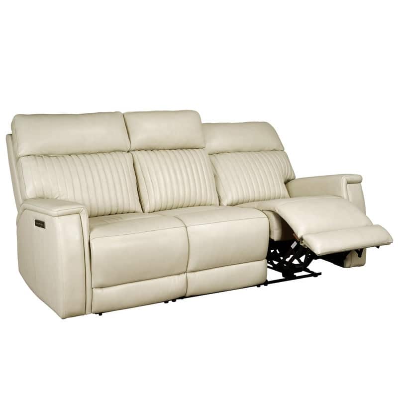 Genuine Leather Zero Gravity Power Reclining Sofa with Headrest, Lumbar & USB, Living Room Set