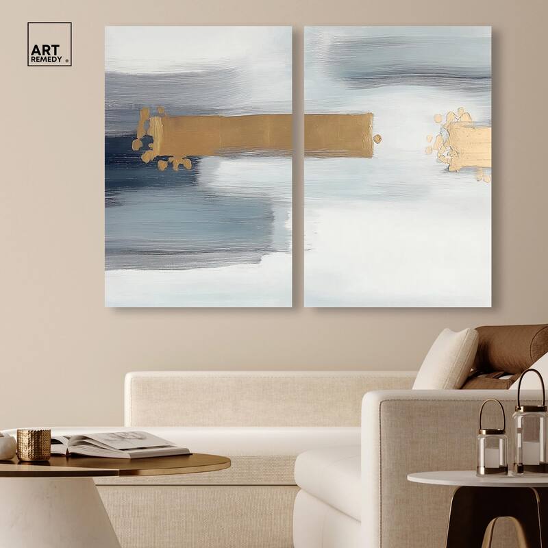 Azure Horizon III Canvas Set of 2 by Art Remedy, Gallery Wrapped