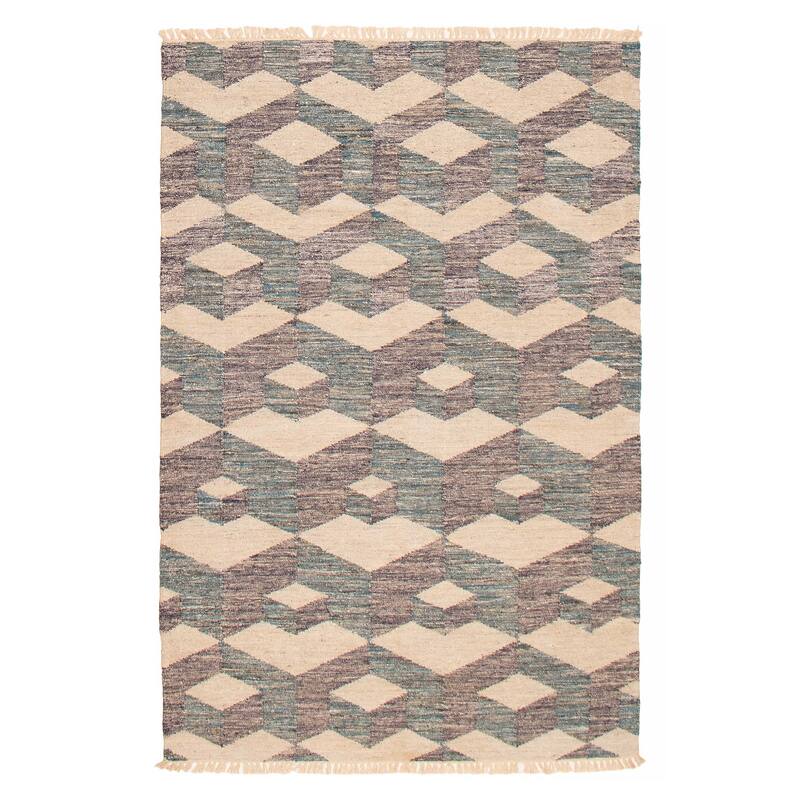 Ankara FW Beige Kilim 5'2" x 8'0" - 5'2 x 8'0 - Beige - 5'2 x 8'0