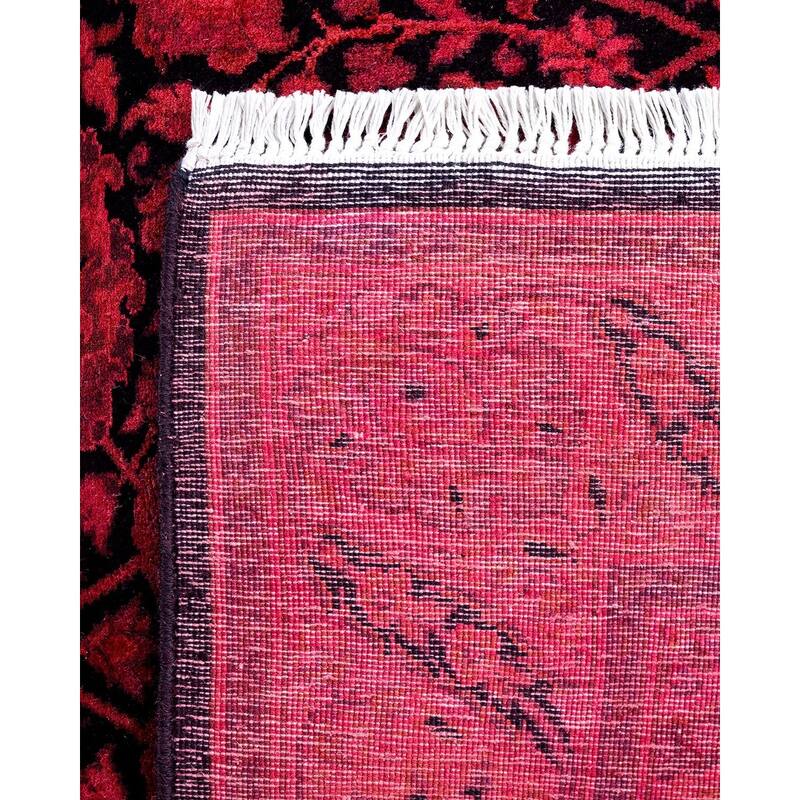 Contemporary Overdyed Wool Hand Knotted Runner - 2' 7" x 12' 6"