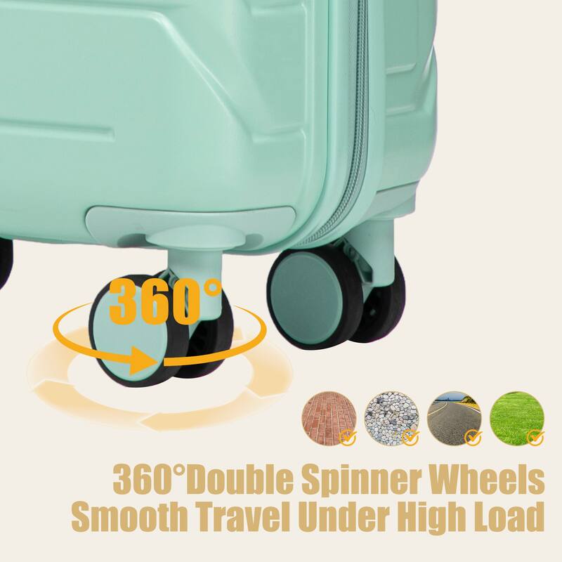 20 Inch ABS Hard Shell Travel Checked Luggage, Scratch Resistant Surface Four Multi-Directional Wheels, With Combination Lock