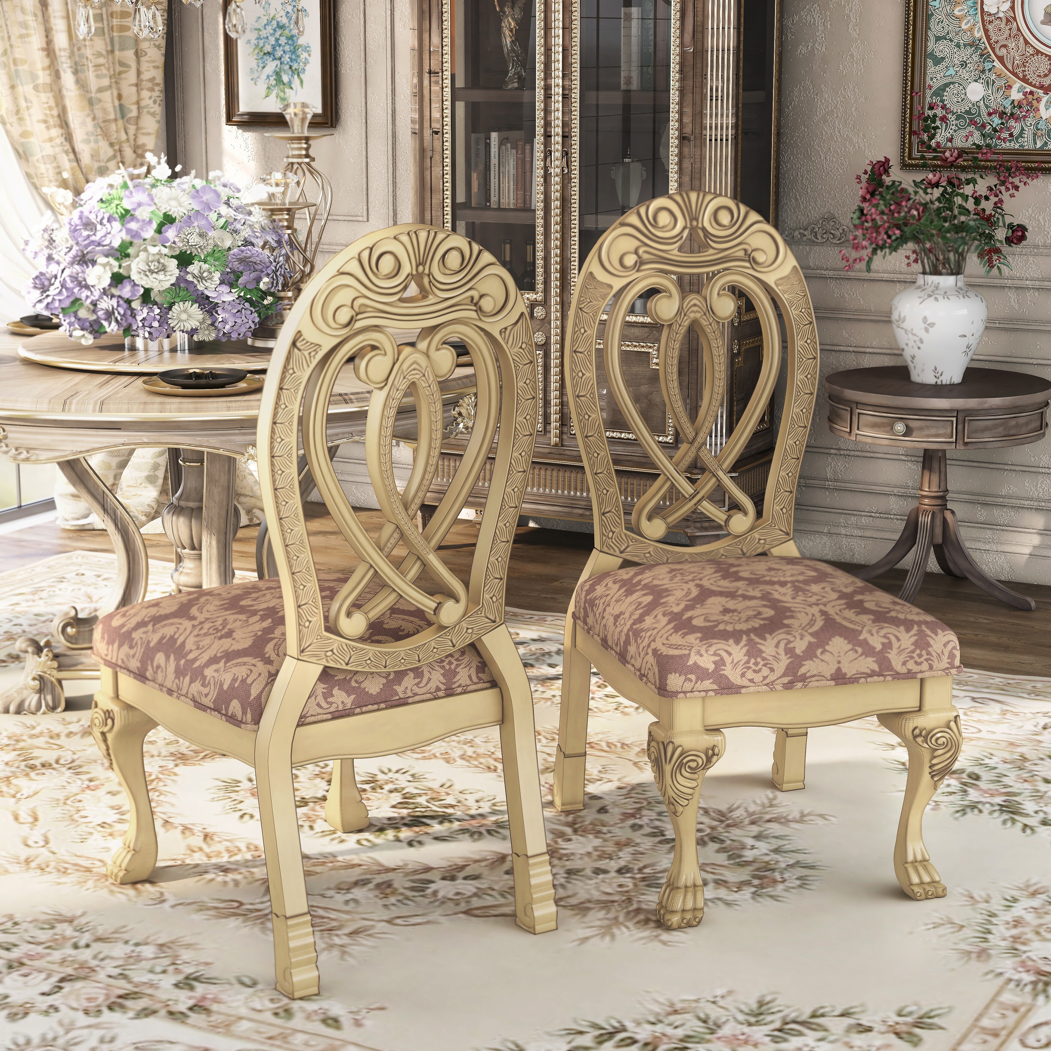Moka Traditional Formal Upholstered Dining Chairs by Furniture of America Set of 2 On Sale Bed Bath Beyond 9828283