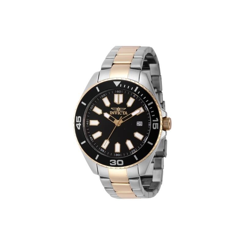 Invicta Men's 46319 Pro Diver Quartz 3 Hand Black Dial Watch