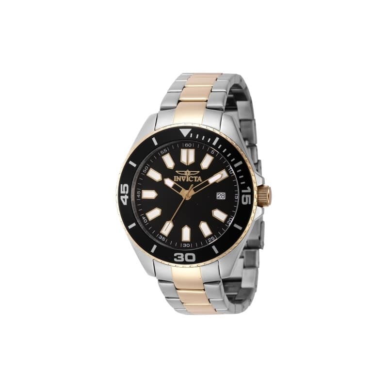 Invicta Men's 46319 Pro Diver Quartz 3 Hand Black Dial Watch