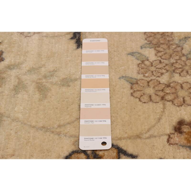 ECARPETGALLERY Hand-knotted Jamshidpour Cream Wool Rug - 6' 6" x 10' 2"