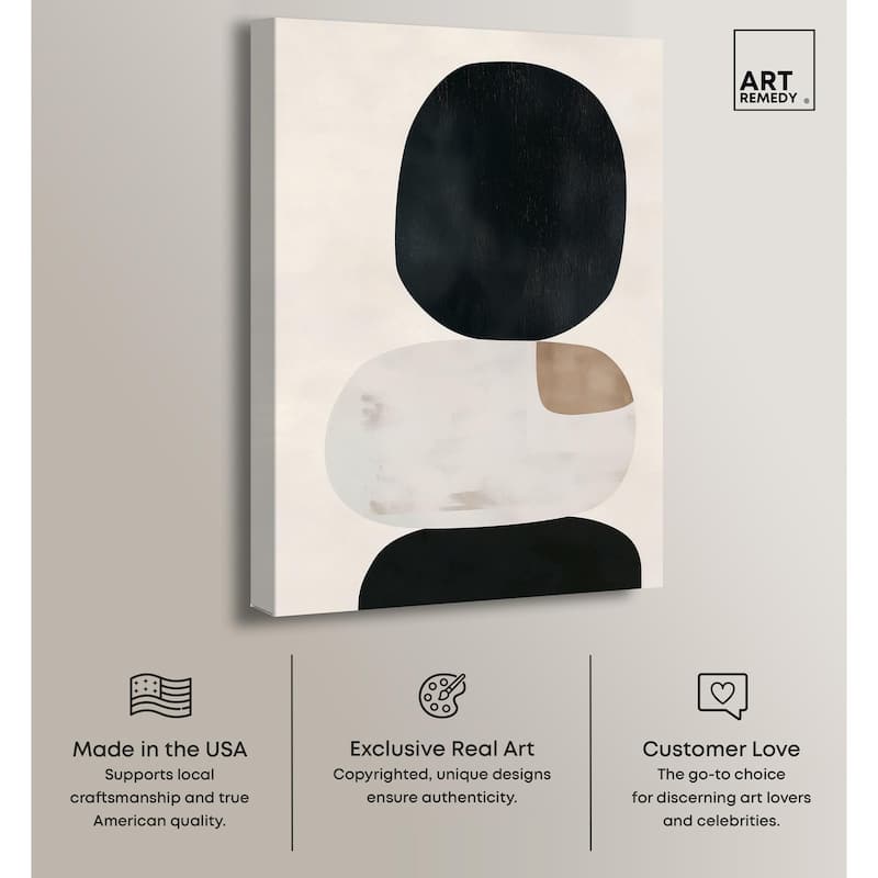 Pebble Pillars II Canvas by Art Remedy, Gallery Wrapped
