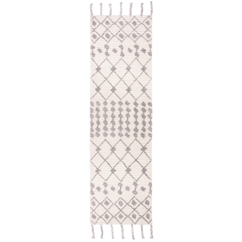 SAFAVIEH Handmade Casablanca Shag Laman Tribal Wool Rug