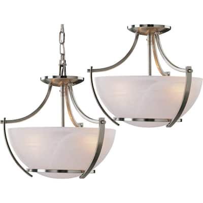 Volume Lighting Durango 3-Light Brushed Nickel Interior Pendant - Brushed Nickel