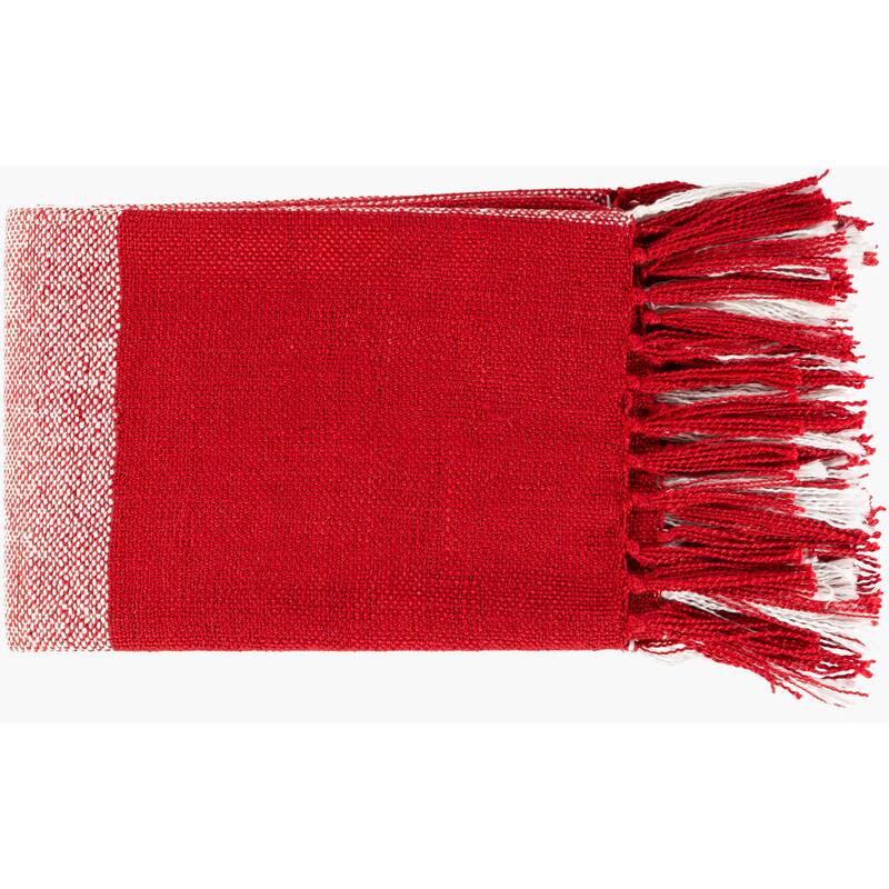 Bison Plaid Fringe Acrylic Throw