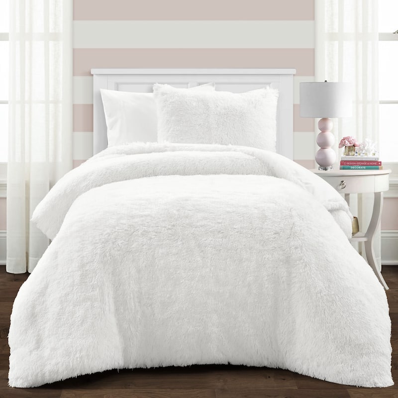 Lush Decor Emma Faux Fur Comforter Set