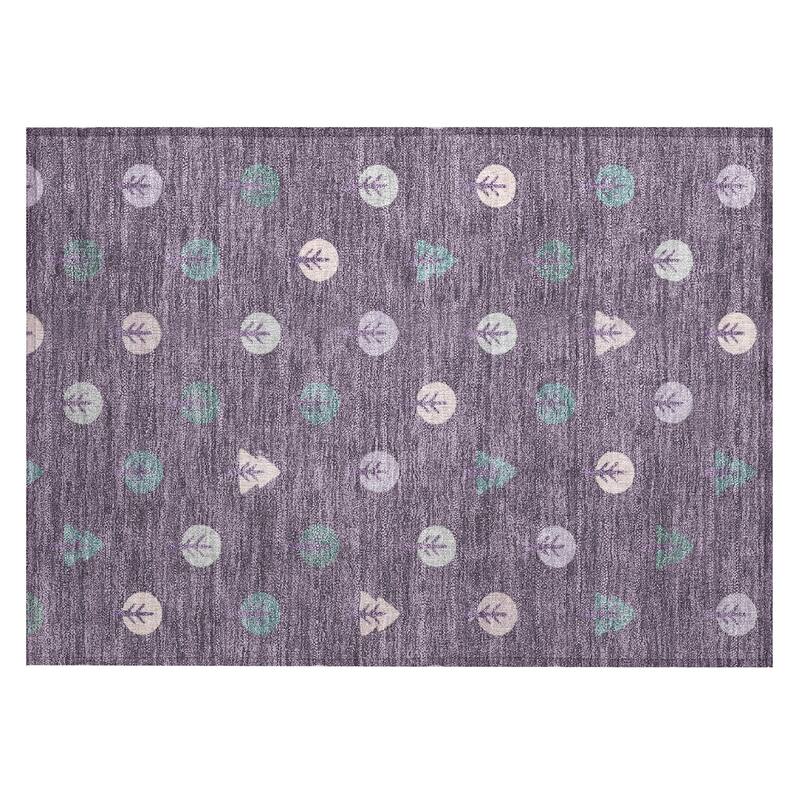 Machine Washable Indoor/ Outdoor Modern Mulvane Chantille Rug