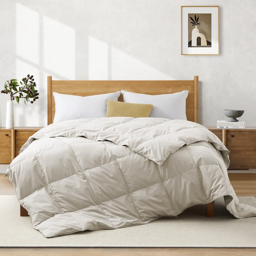 Lightweight Summer Flroal & Solid Printed Goose Feather Down Comforter Duvet Insert