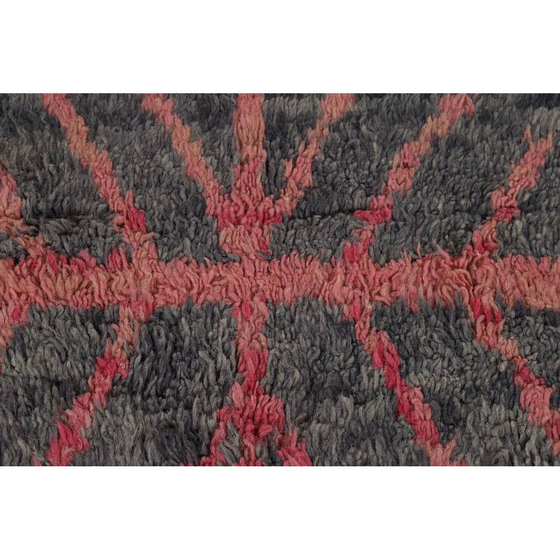 Plush Colorful Moroccan Oriental Area Rug Handmade Wool Carpet - 8'0" x 10'10"