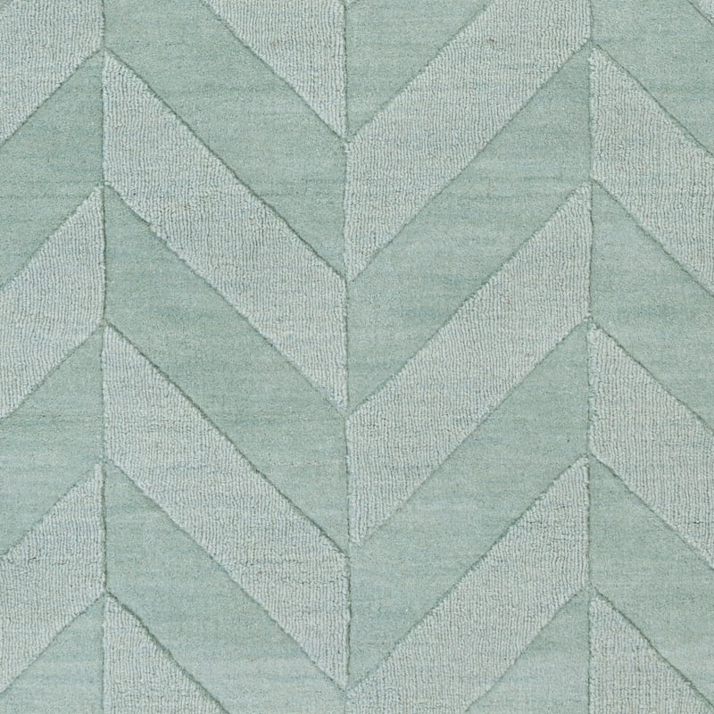Hand-Woven Ann Tone-on-Tone Zig-Zag Wool Area Rug