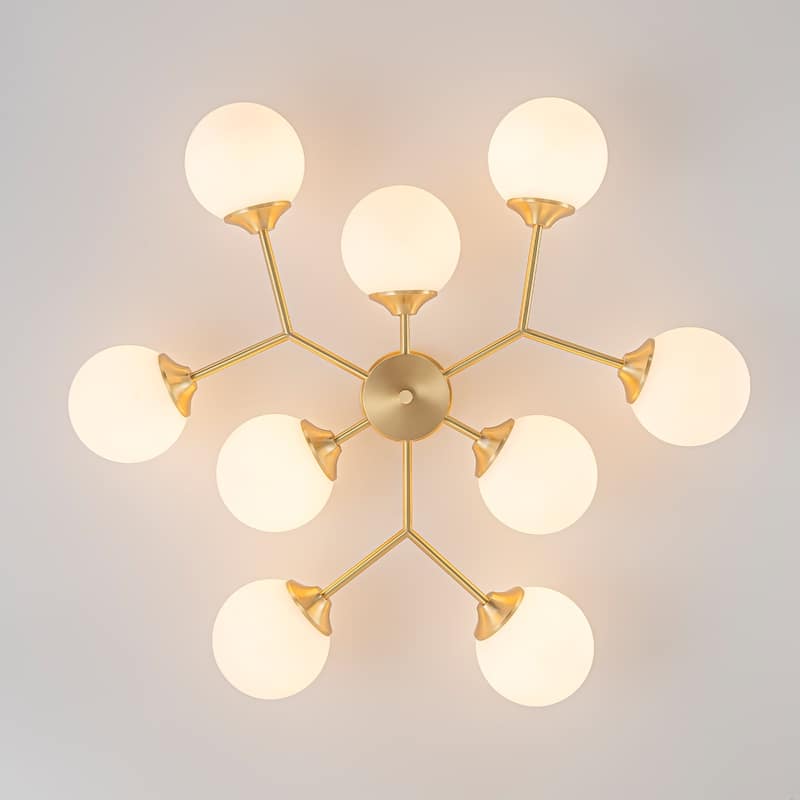 38.5" Mid Century Semi Flush Mount Ceiling Light Modern Sputnik Chandelier