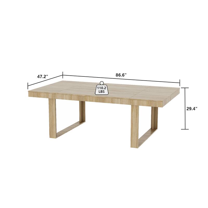 86.6" Larage Computer Desk Home Office Writing Desk Conference Table