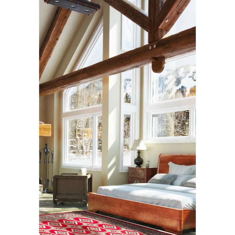 ECARPETGALLERY Hand-knotted Finest Peshawar Bokhara Red Wool Rug - 5'2 x 8'4