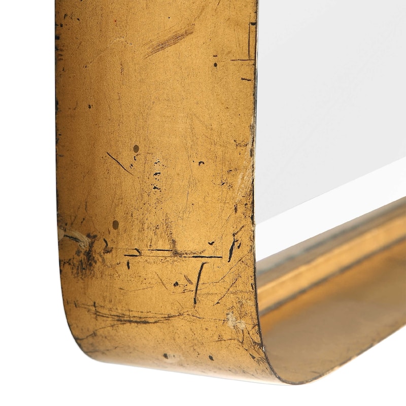 Antique Beveled Rectangular Wall Mirror - 30" - Gold