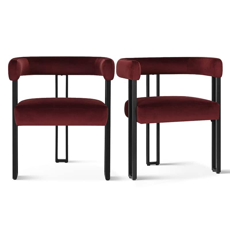 Upholstered Velvet Armchair (Set of 2)
