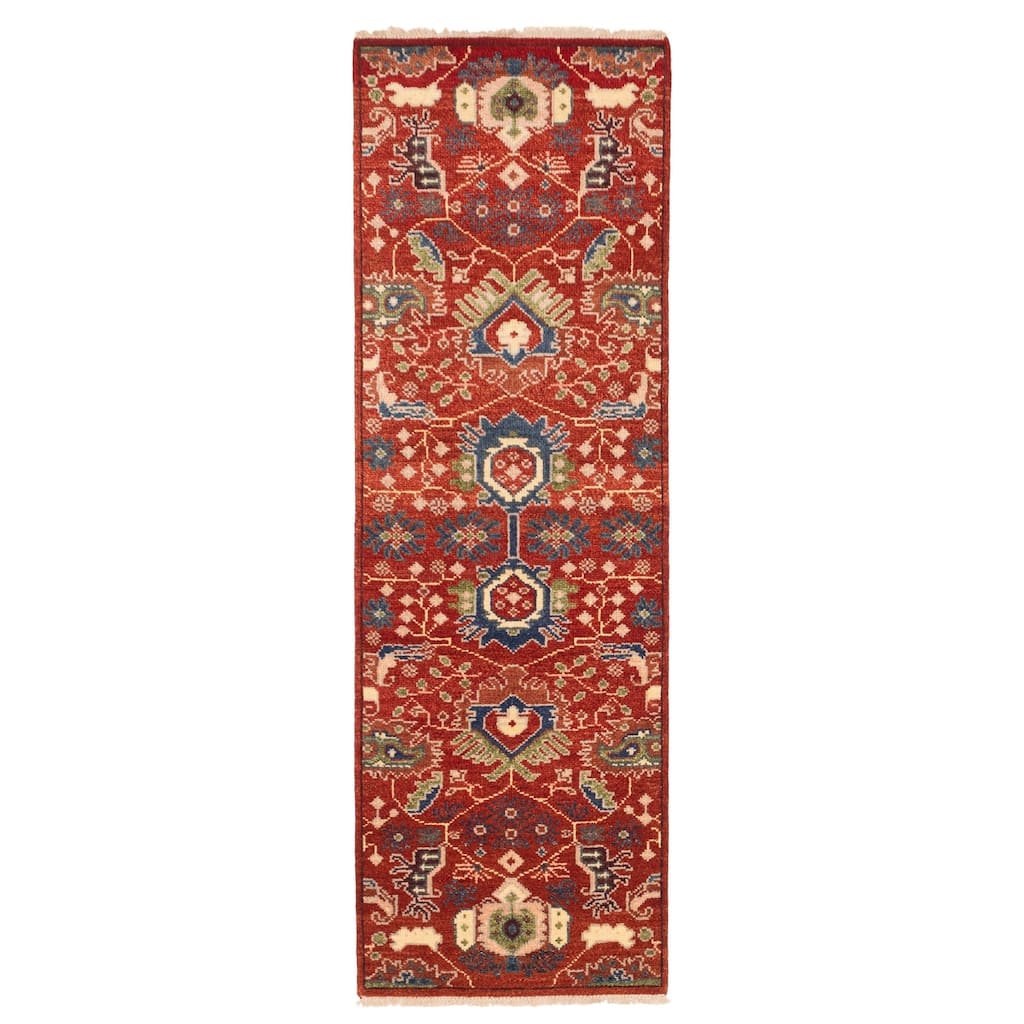 ECARPETGALLERY Hand-knotted Jules Serapi Dark Copper Wool Rug - 2'6 x 7'10