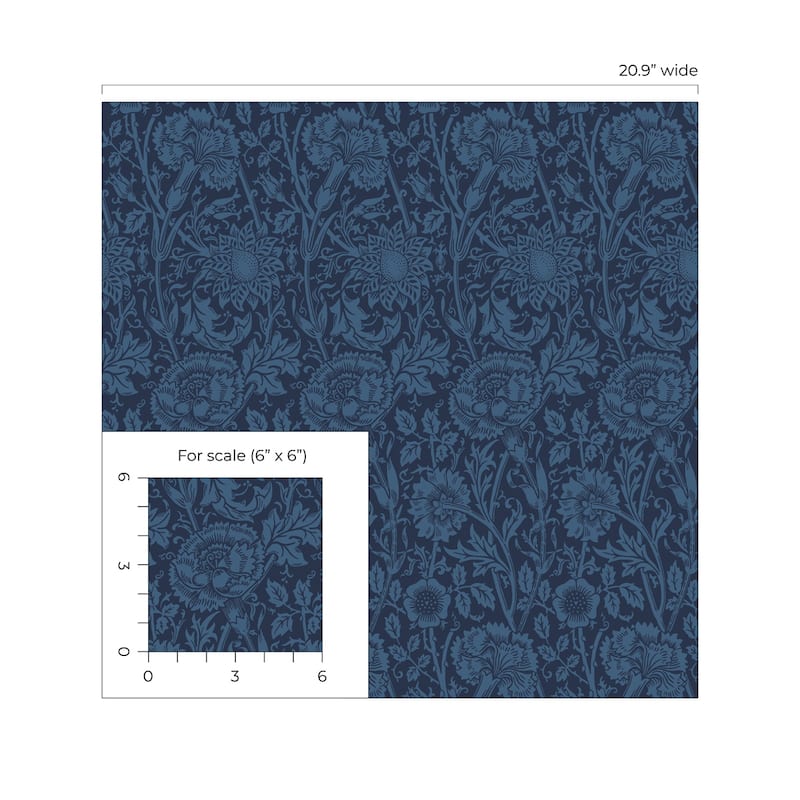 Seabrook Designs Tonal Floral Trail Nonwoven Unpasted Wallpaper