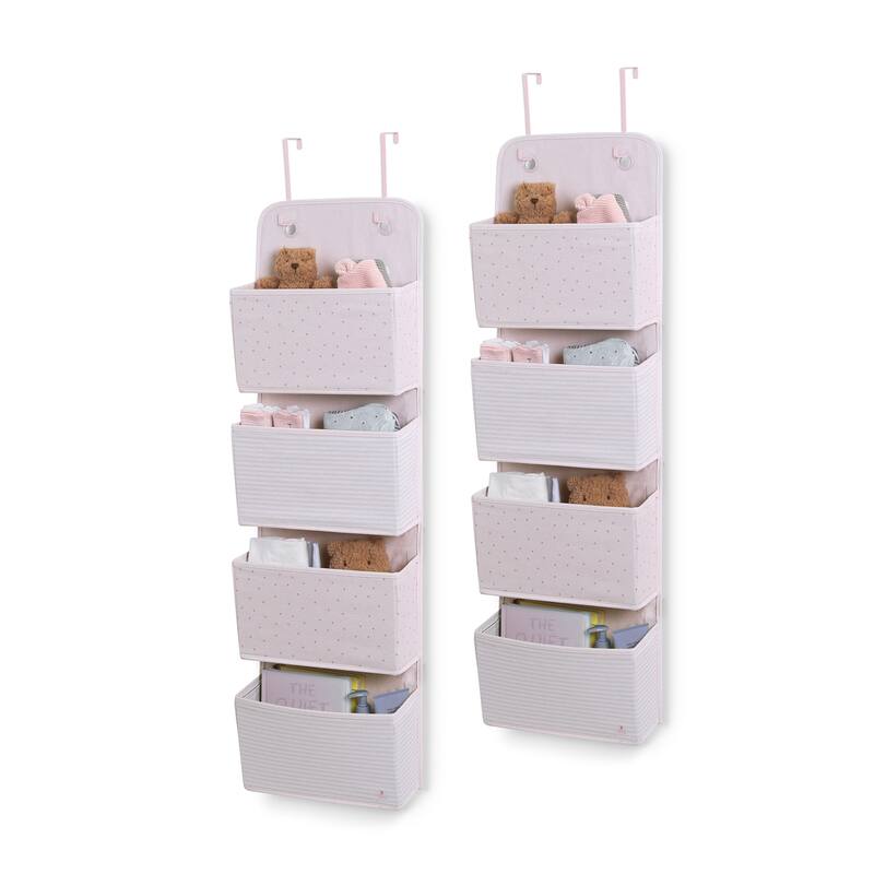 2-Pack Over the Door Storage Organizer with 4 Pockets