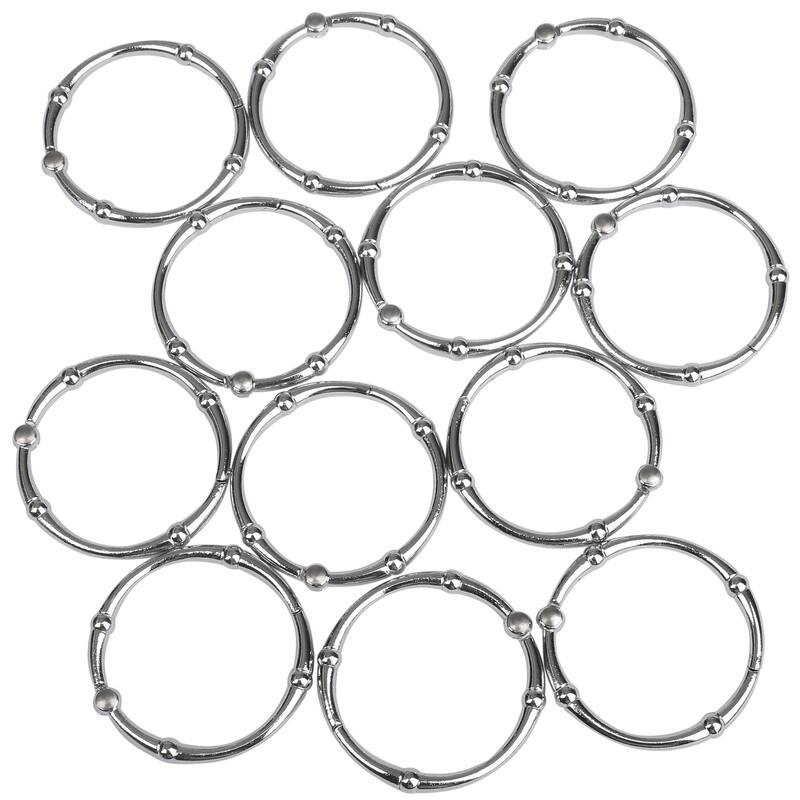 Utopia Alley Victoria Rustproof Shower Curtain Rings for Bathroom - Set of 12