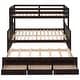 preview thumbnail 4 of 17, Twin Over Full Bunk Bed With Twin size Trundle And Drawers