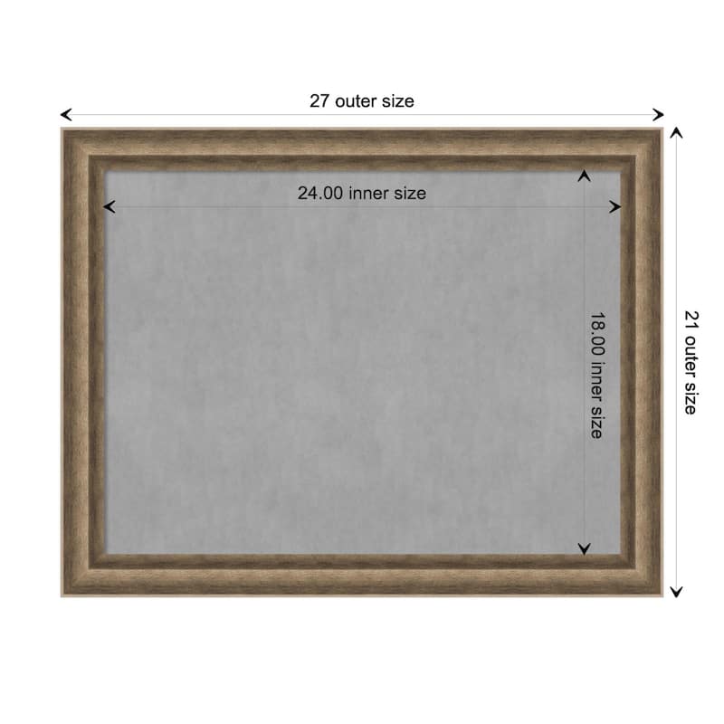 Amanti Art Angled Bronze Framed Magnetic Board - Board Size 24x18