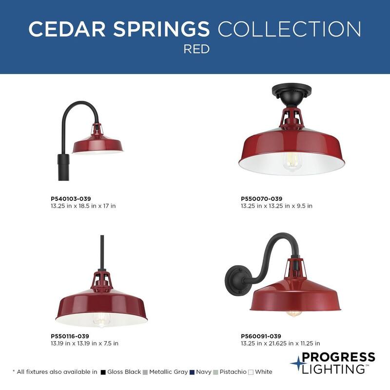 Cedar Springs Collection Red 1-light Extra-large Wall Lantern