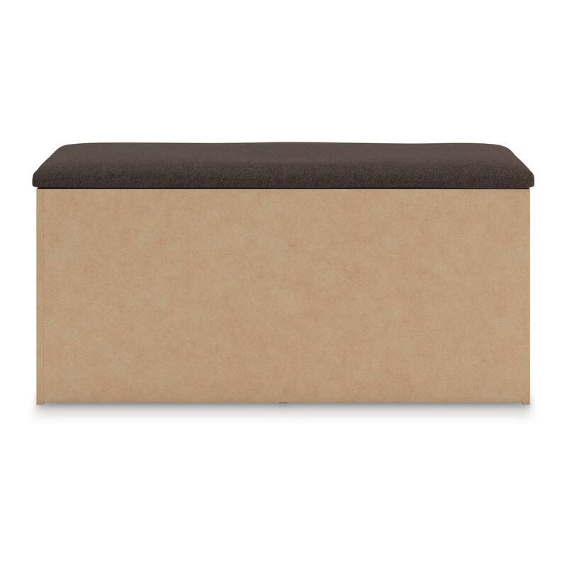 Signature Design by Ashley Prandefort Light Brown / Dark Brown Bedroom Storage Bench - 44" W x 16" D x 20" H