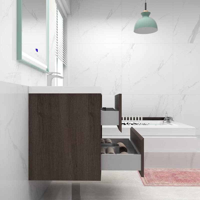Selina 30" Wall Mounted Vanity with Single Sink - 30