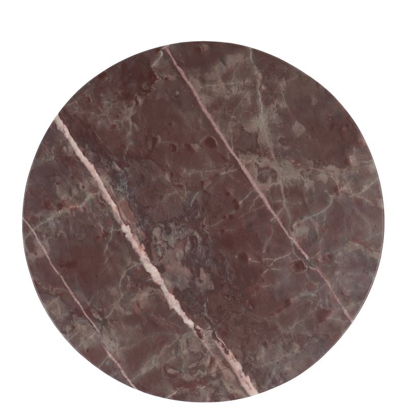 SAFAVIEH Couture Ghicu Tall Round Marble Accent Table - 22 In W x 21 In D x 24 In H - 21"W x 21"D x 24"H