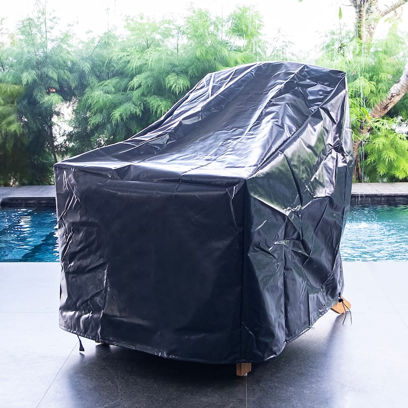 Cambridge Casual Camden Teak Outdoor Adirondack Chairs with Padded Woven Seat