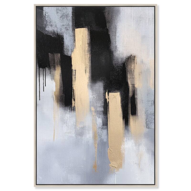Onyx and Aureolin II Canvas by Art Remedy - Silver - 20" x 30"