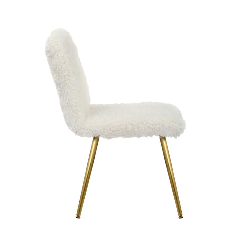 Porthos Home Gwen Dining Chairs, Plush Upholstery, Gold Legs, Armless