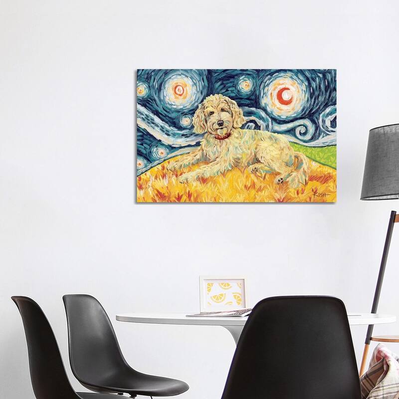 iCanvas "Doodle On A Starry Night Golden" by Gretchen Kish Serrano Canvas Print - 26x40x1.5