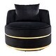 preview thumbnail 7 of 62, 360 Degree Swivel Accent Chair Velvet Modern Upholstered Barrel Chair Over-Sized Soft Chair with Seat Cushion