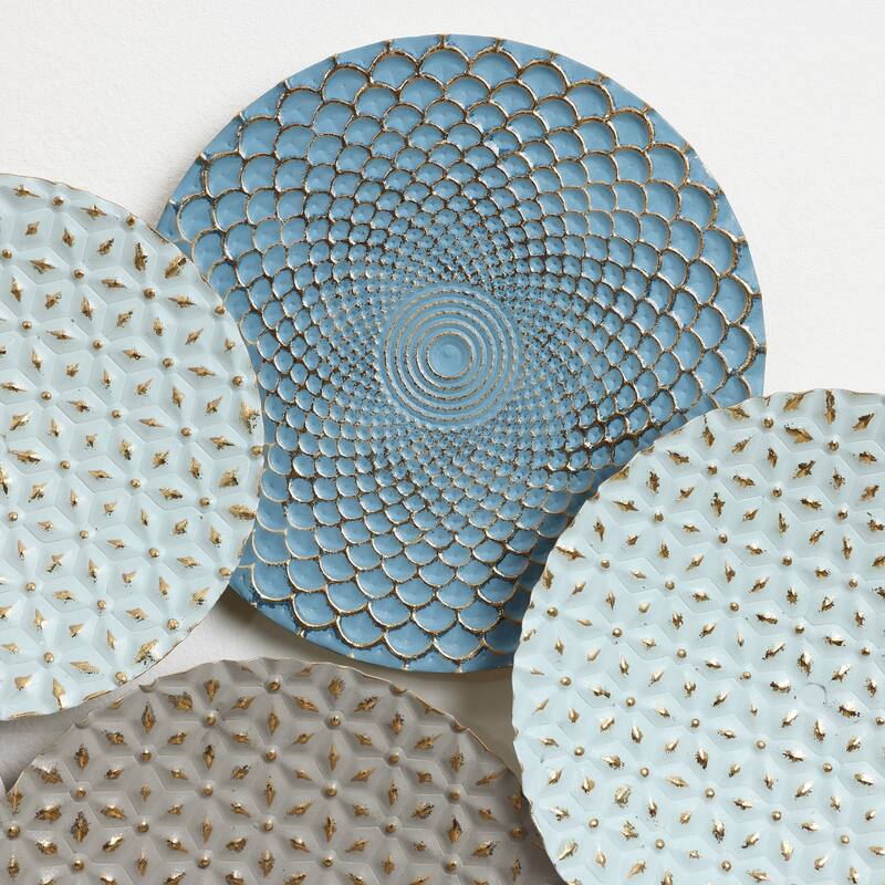 Distressed Multi-Color Pastels Abstract Metal Wall Decor