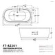 preview thumbnail 6 of 12, ANZZI Sofi 5.6 ft. Center Drain Whirlpool and Air Bath Tub in White