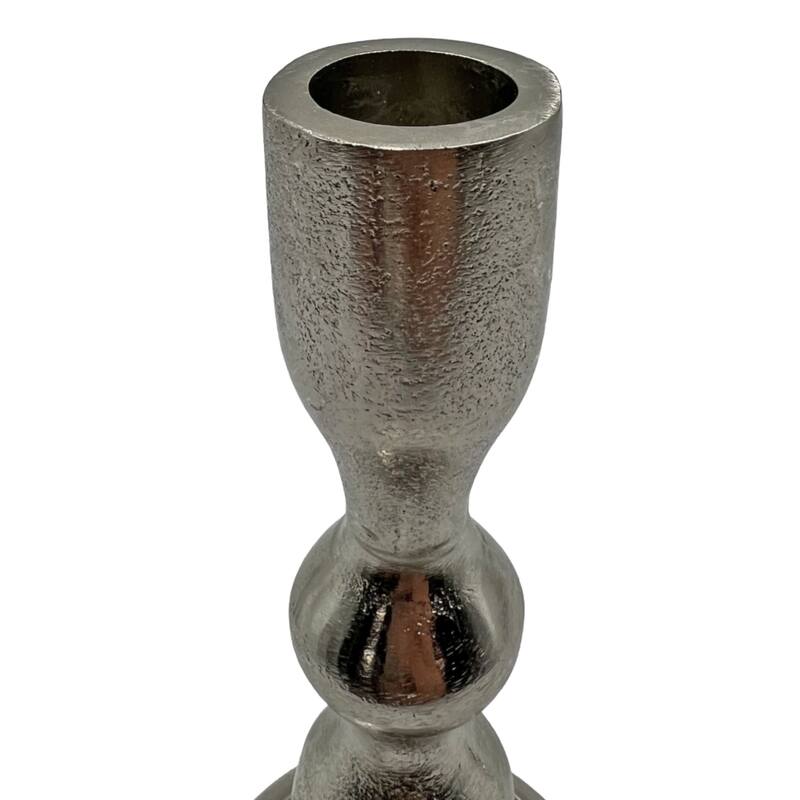 7 Inch Decorative Handmade Aluminum Modern Candle holder Set of 2 - 3.5 x 3.5 x 7 in