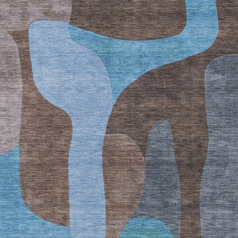 HomeRoots Abstract Transitional Rectangle Outdoor Rug