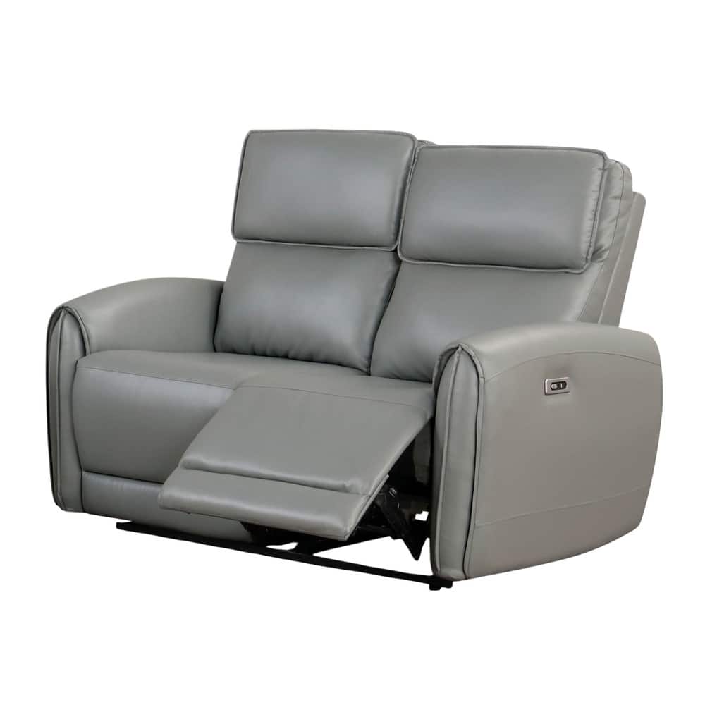 Leatherette Upholstered Power Loveseat with USB Charging Ports