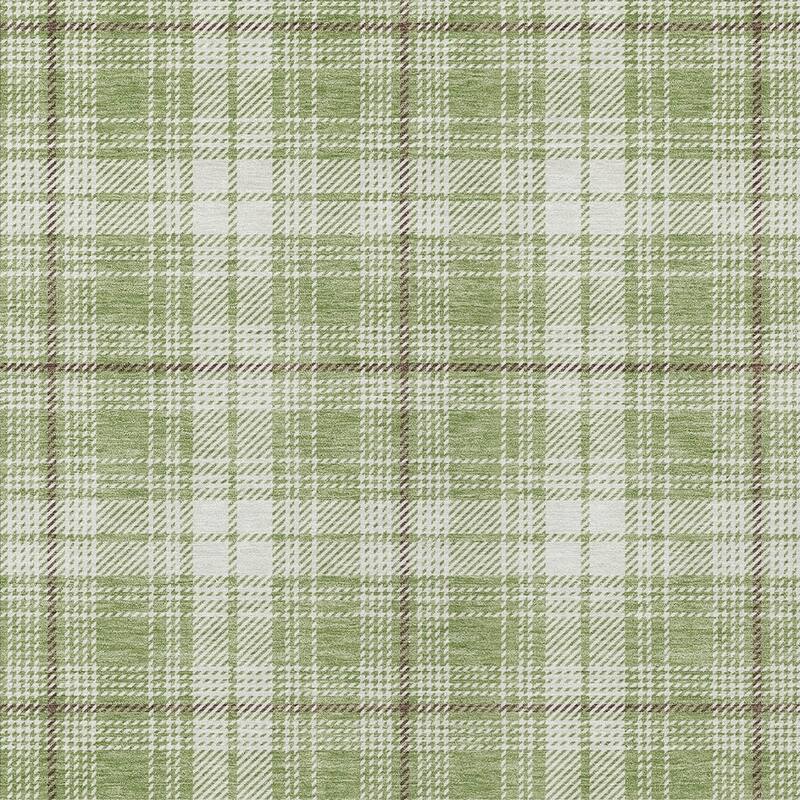 HomeRoots Plaid Transitional Rectangle Outdoor Rug