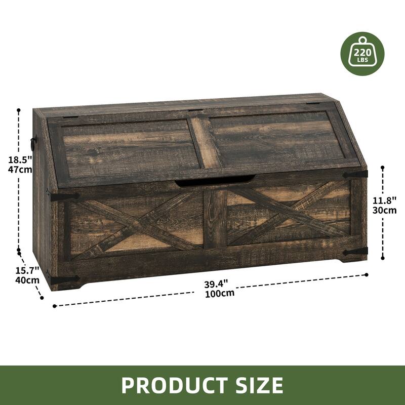 39" Lift-Top Storage Chest Storage Bench Organizer for Entryway, Bedroom, Living Room