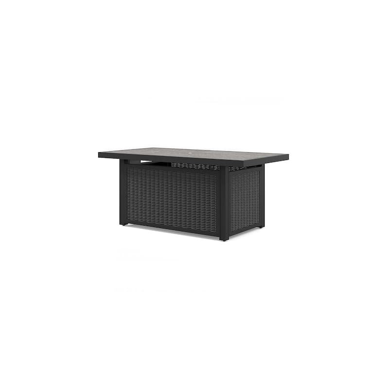 Signature Design by Ashley Beachcroft Black/Light Gray 5-Piece Outdoor Package - 58" W x 30" D x 25.13" H