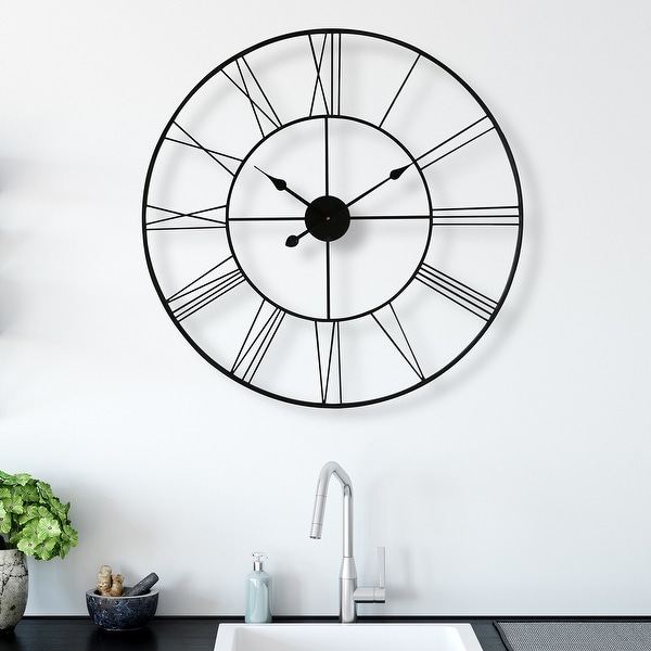 Walplus Minimalist Slim Iron Wall Clock 30" Decoration Decor Wall Art. Opens flyout.
