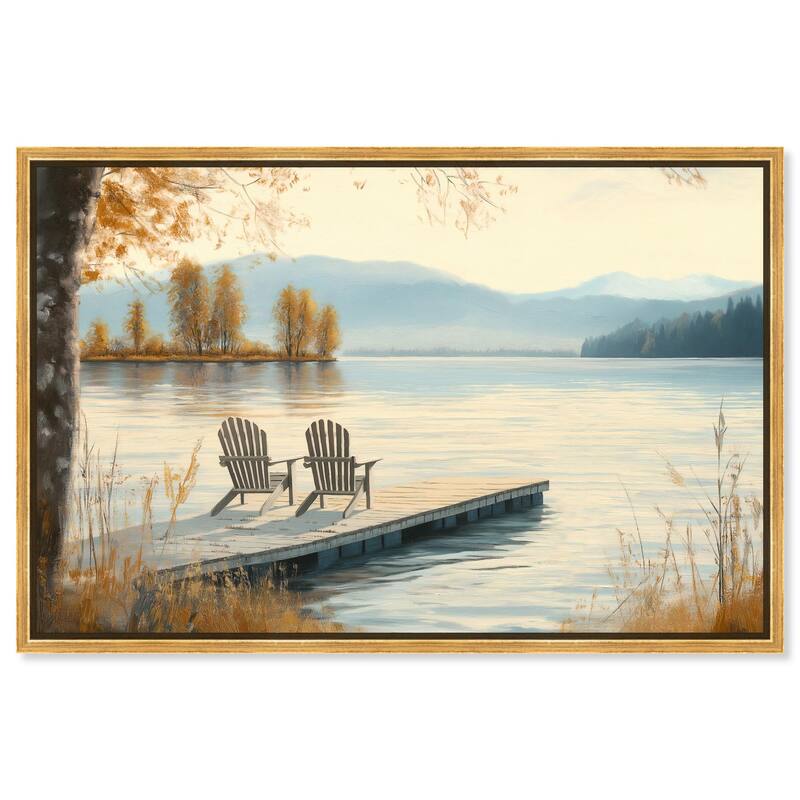 Lake of Dreams Canvas by Art Remedy - 45" x 30" - Gold